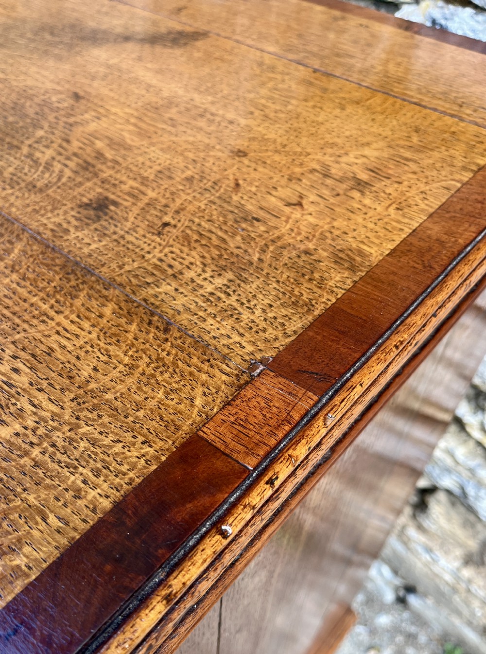 Georgian Oak Crossbanded Chest of Drawers View XIV