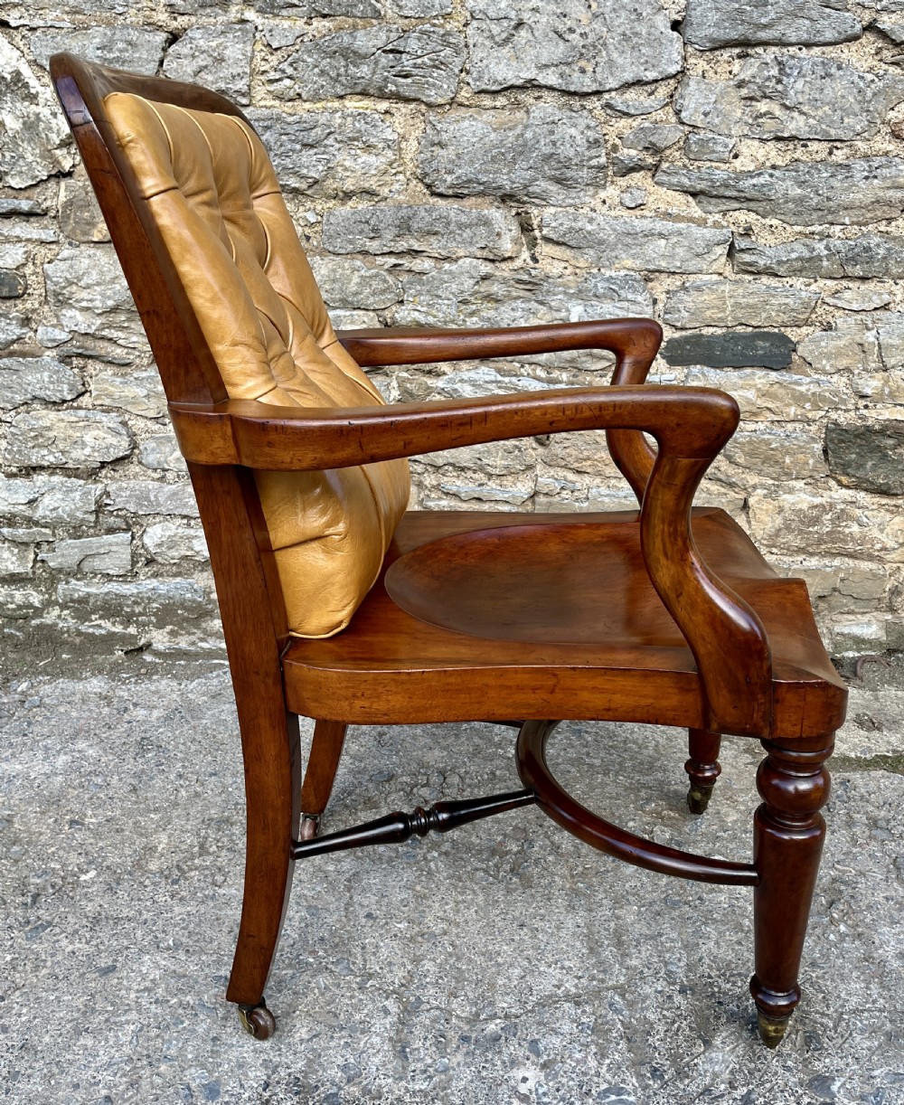 Victorian Mahogany Desk Chair View VII