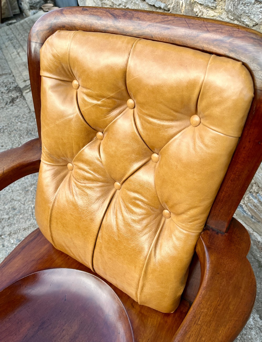 Victorian Mahogany Desk Chair View IX