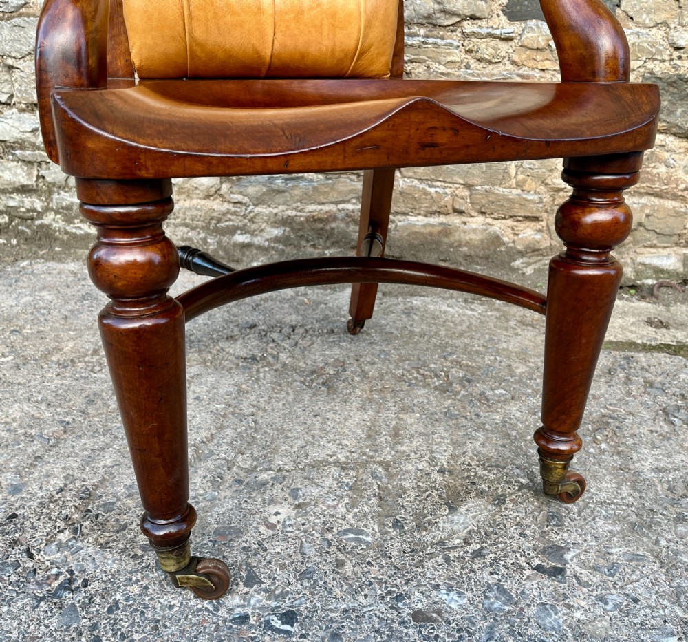 Victorian Mahogany Desk Chair View XII