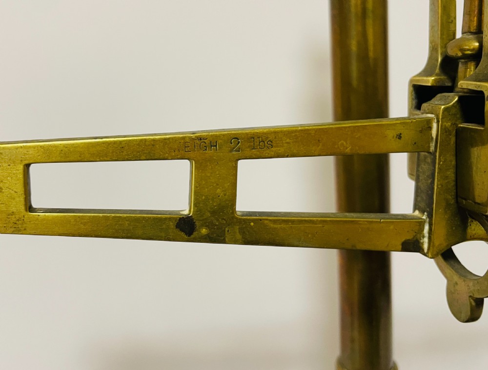 Large Antique Brass Scales and Weights View VI