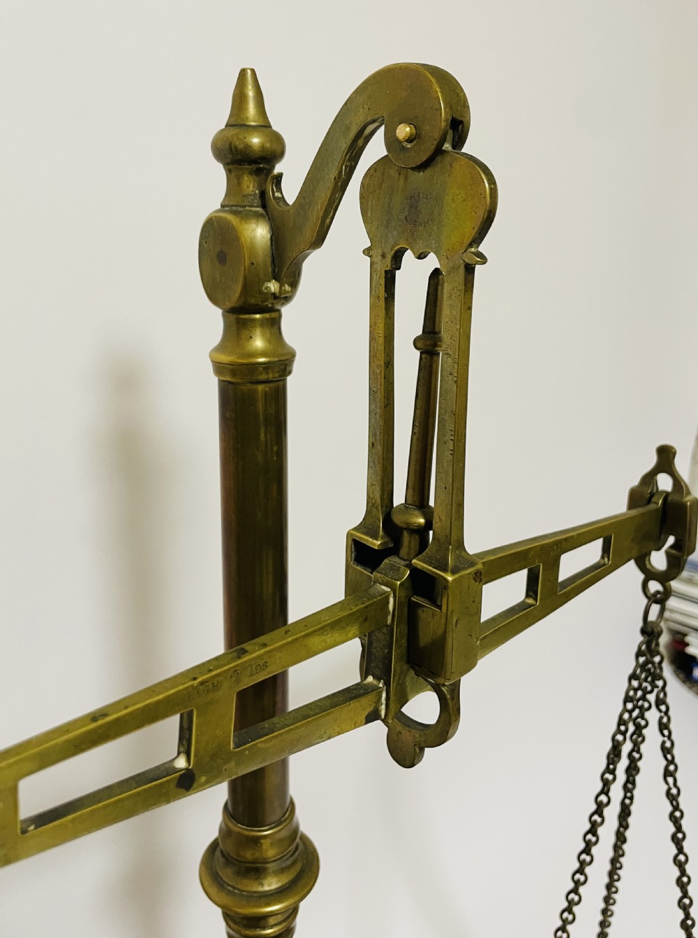 Large Antique Brass Scales and Weights View VII