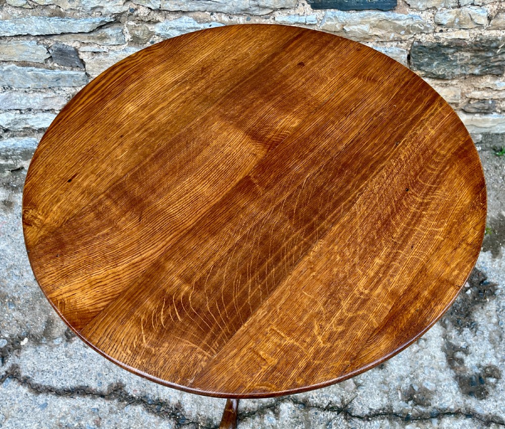 Georgian Oak Tilt Top Wine Table View II
