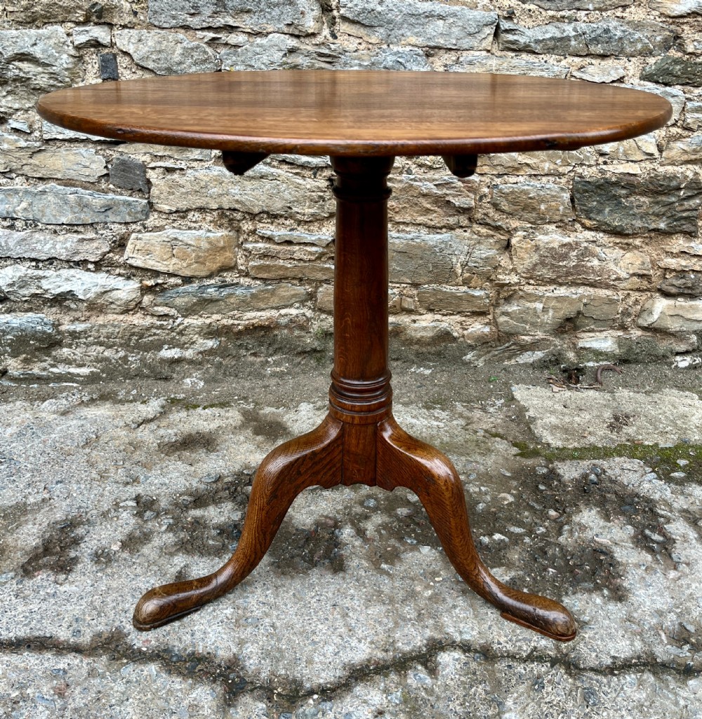 Georgian Oak Tilt Top Wine Table View VII
