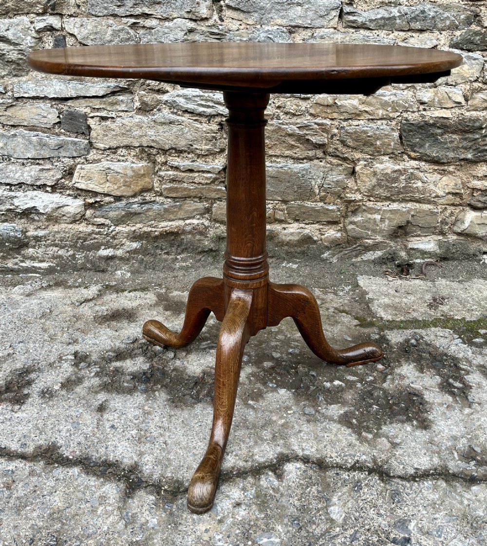 Georgian Oak Tilt Top Wine Table View X