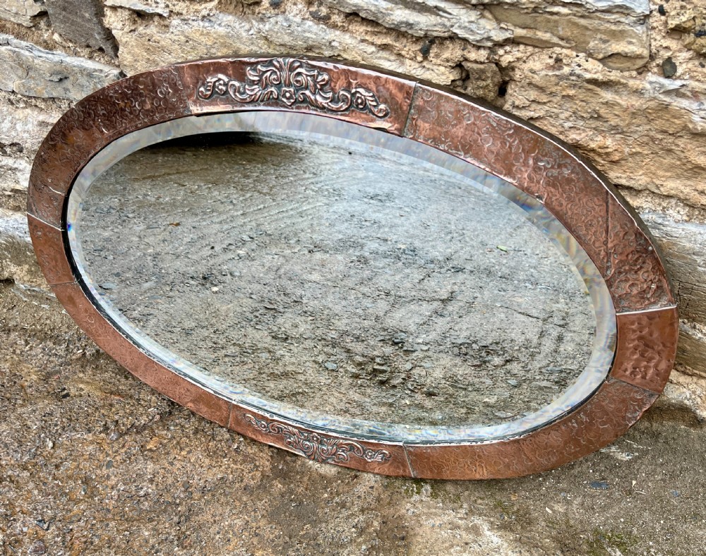 Arts and Crafts Copper Mirror View II