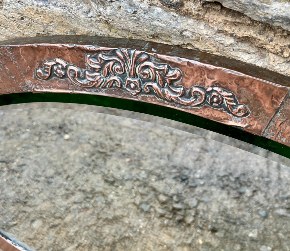 Arts and Crafts Copper Mirror View III