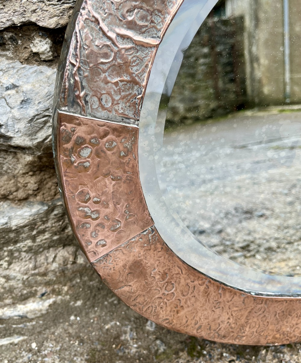 Arts and Crafts Copper Mirror View VI