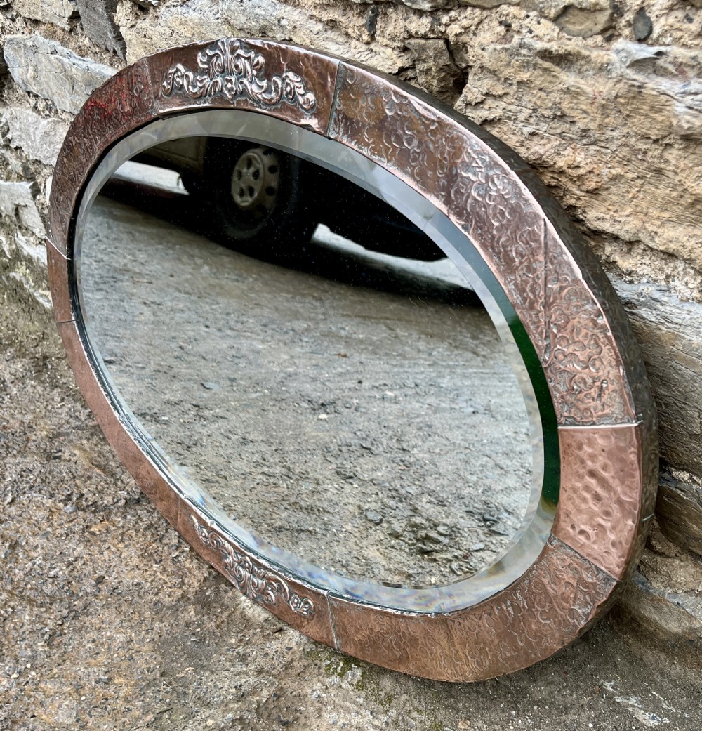 Arts and Crafts Copper Mirror View VIII