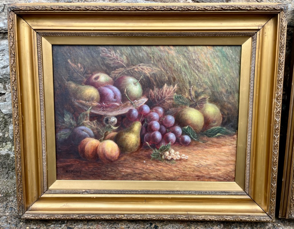 Pair of Still Life Oil on Canvas Paintings Signed F.H. Morley View VI