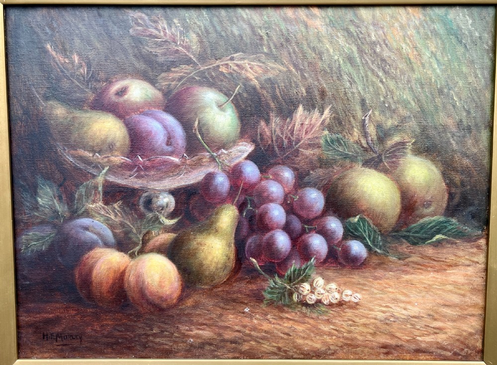 Pair of Still Life Oil on Canvas Paintings Signed F.H. Morley View X