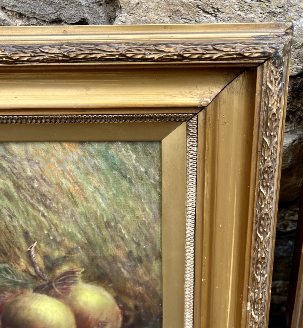 Pair of Still Life Oil on Canvas Paintings Signed F.H. Morley View XV
