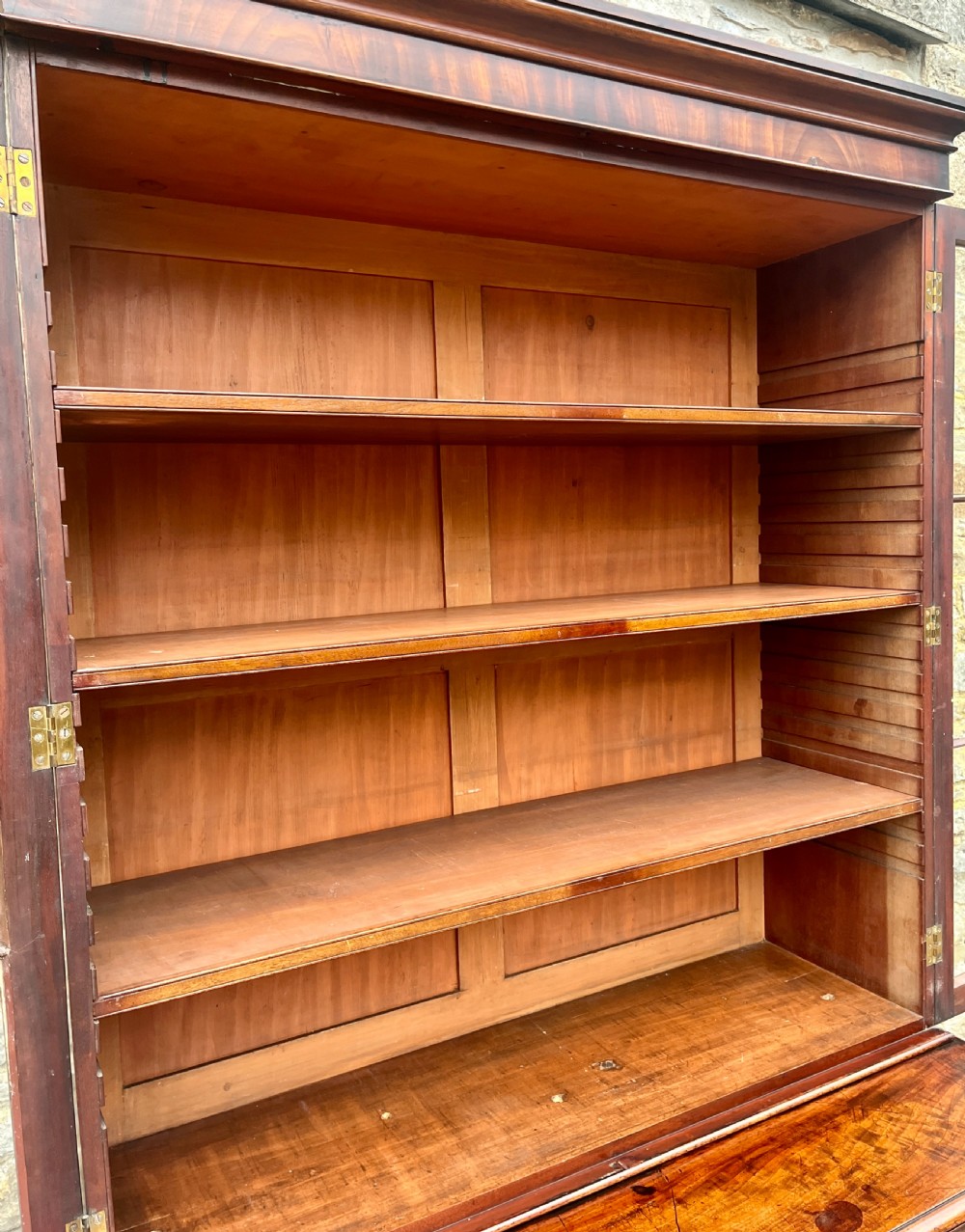 William IV Mahogany Glazed Bookcase View V