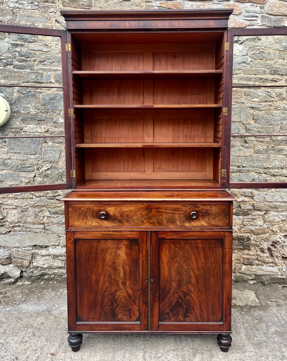 William IV Mahogany Glazed Bookcase View VII