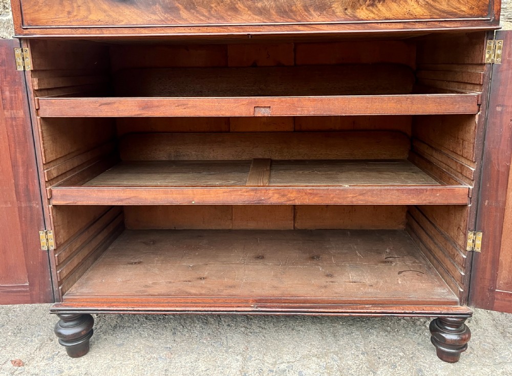 William IV Mahogany Glazed Bookcase View X