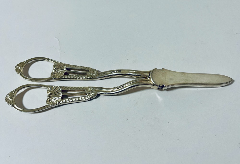 Victorian Silver Grape Scissors View X