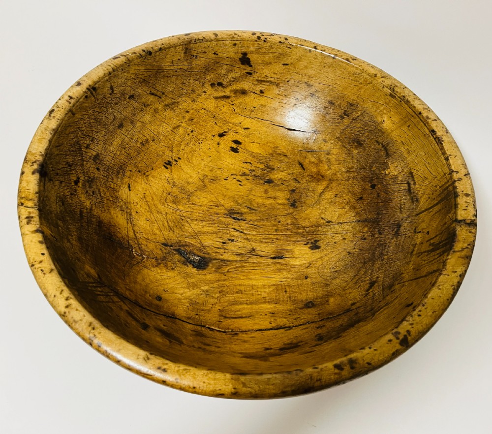 Antique Sycamore Dairy Bowl View III