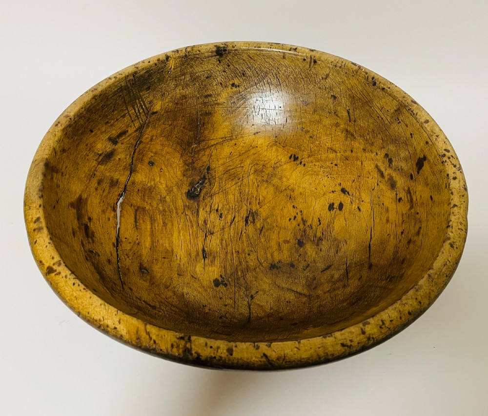 Antique Sycamore Dairy Bowl View IV