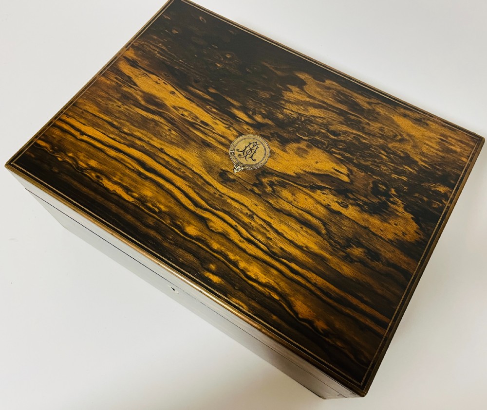 Victorian Coromandel Sewing Box by Parkins & Gotto View X