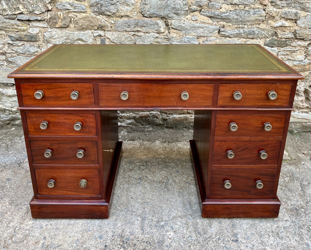 Victorian Mahogany Pedestal Desk