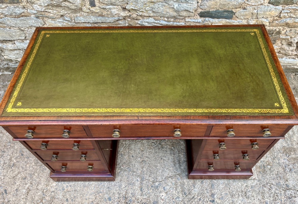 Victorian Mahogany Pedestal Desk View II