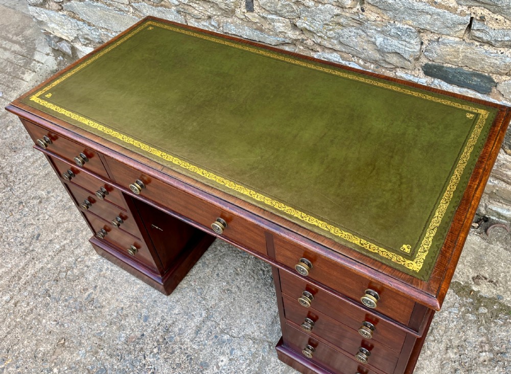 Victorian Mahogany Pedestal Desk View VII