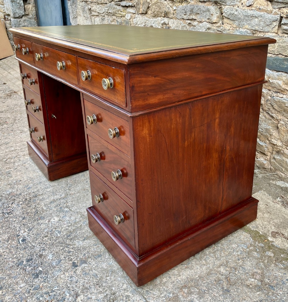 Victorian Mahogany Pedestal Desk View XV