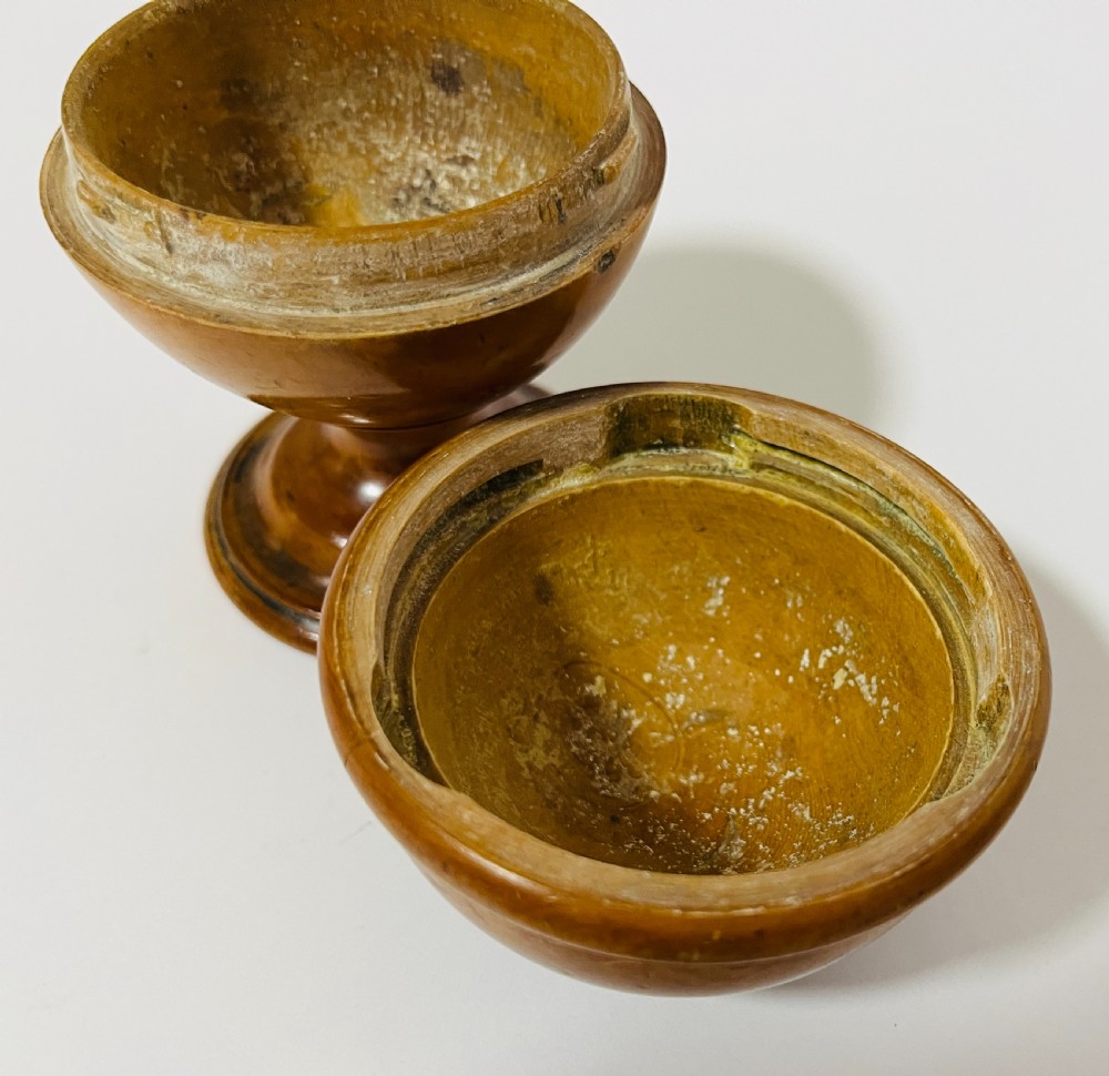 Antique Apothecary's Treen Pill Silverer View V