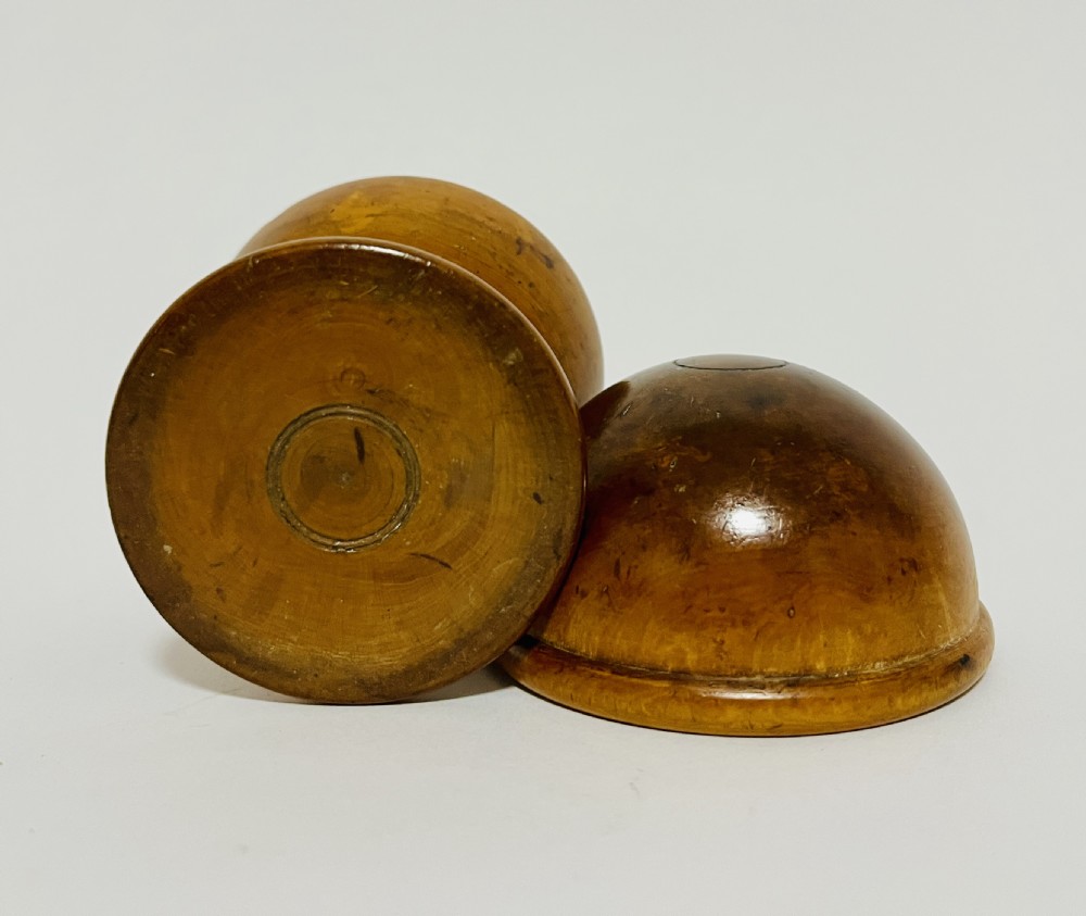 Antique Apothecary's Treen Pill Silverer View IX