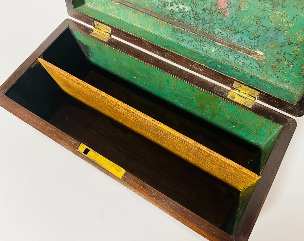 Victorian Rosewood Inlaid Correspondence Box View VII