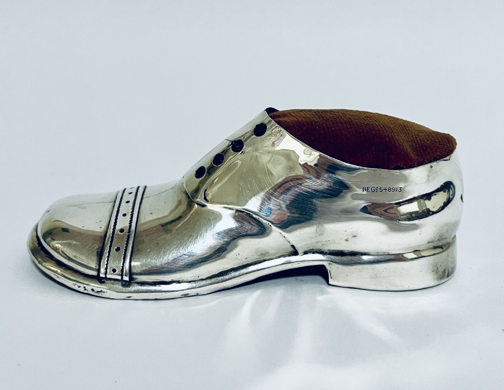 Antique Silver Shoe Pin Cushion View VIII