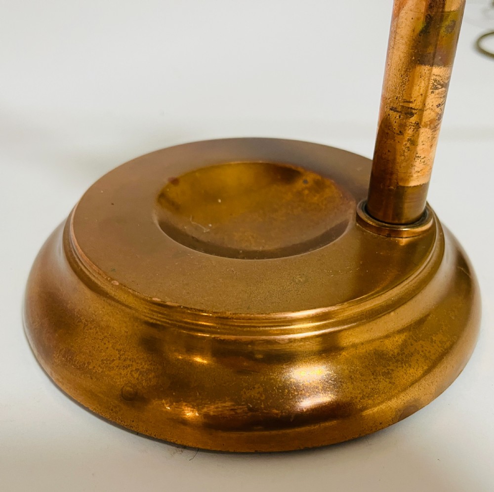 Antique Copper Banker's Desk Lamp View XI