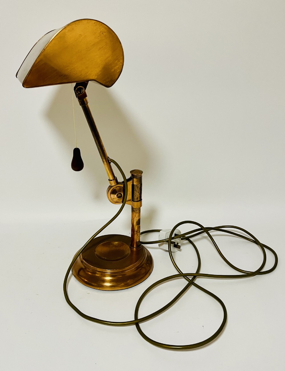 Antique Copper Banker's Desk Lamp View XVI