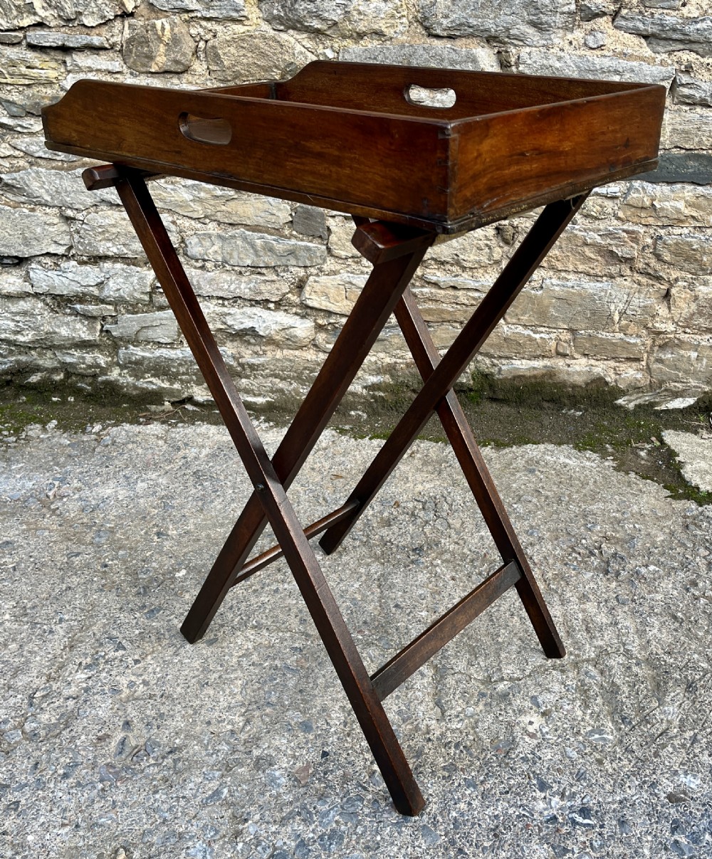 Victorian Mahogany Folding Butlers Tray View II