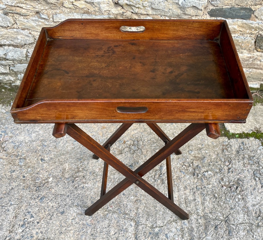 Victorian Mahogany Folding Butlers Tray View IV
