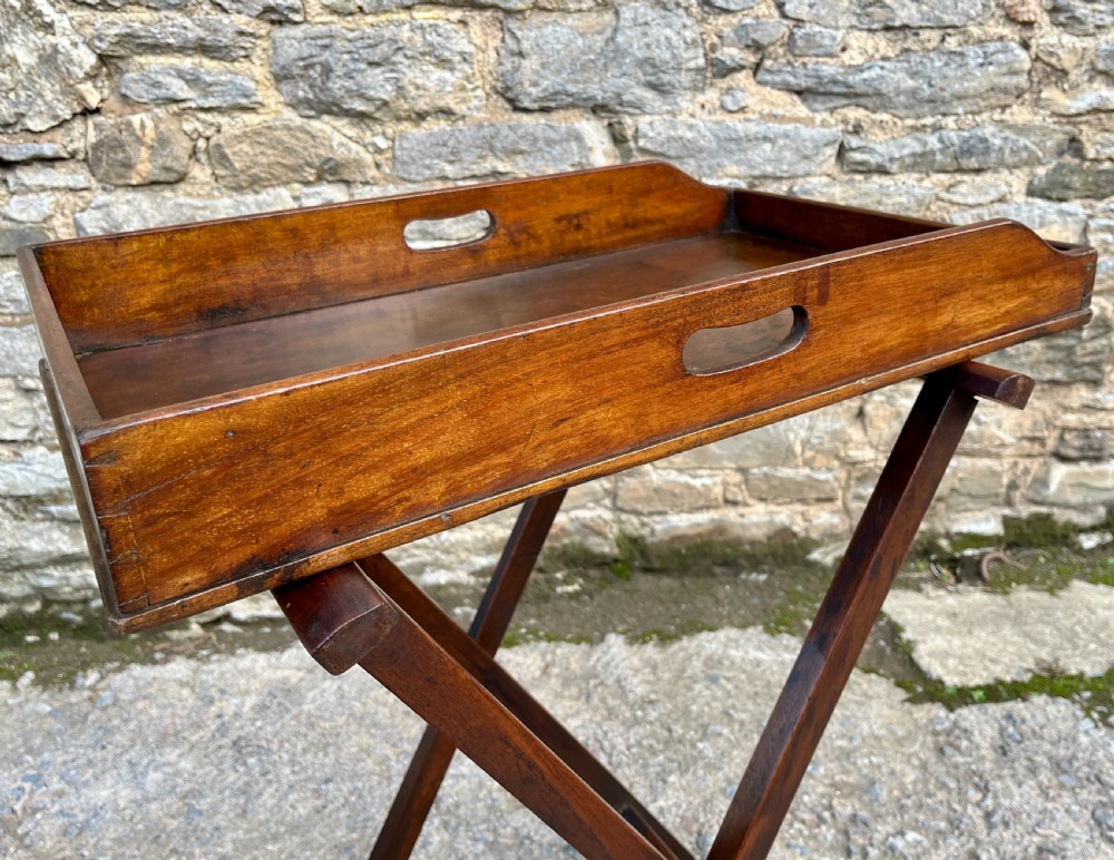 Victorian Mahogany Folding Butlers Tray View VIII