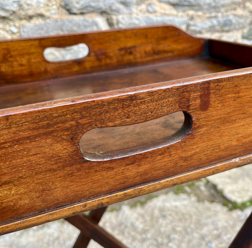 Victorian Mahogany Folding Butlers Tray View XI