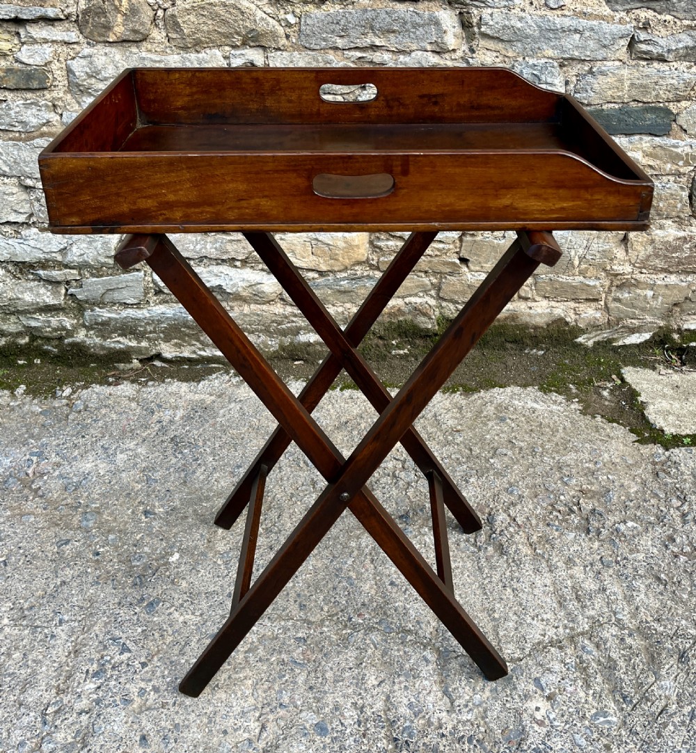 Victorian Mahogany Folding Butlers Tray View XV