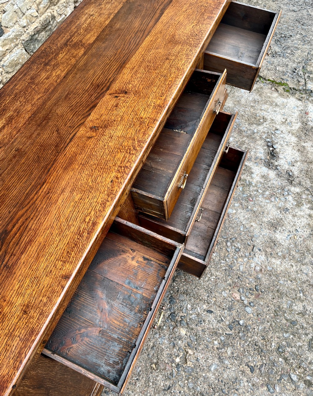 Antique Oak Dresser Base View IX