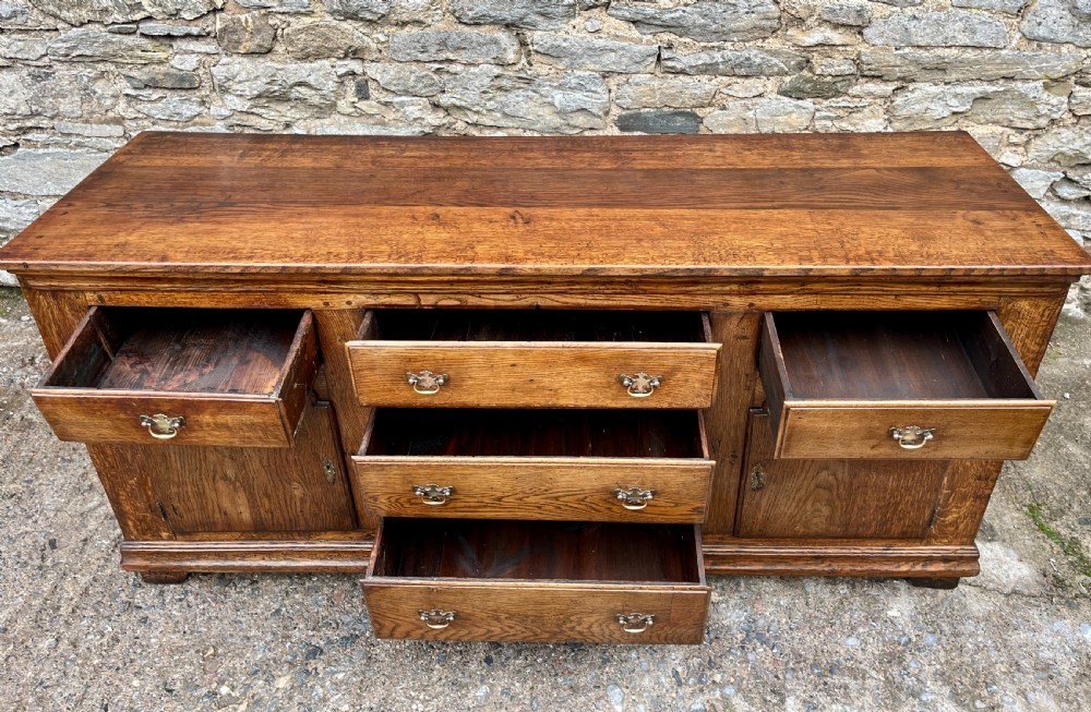 Antique Oak Dresser Base View XV