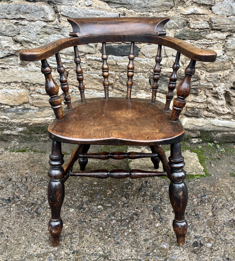 Antique Elm Captains Chair View II