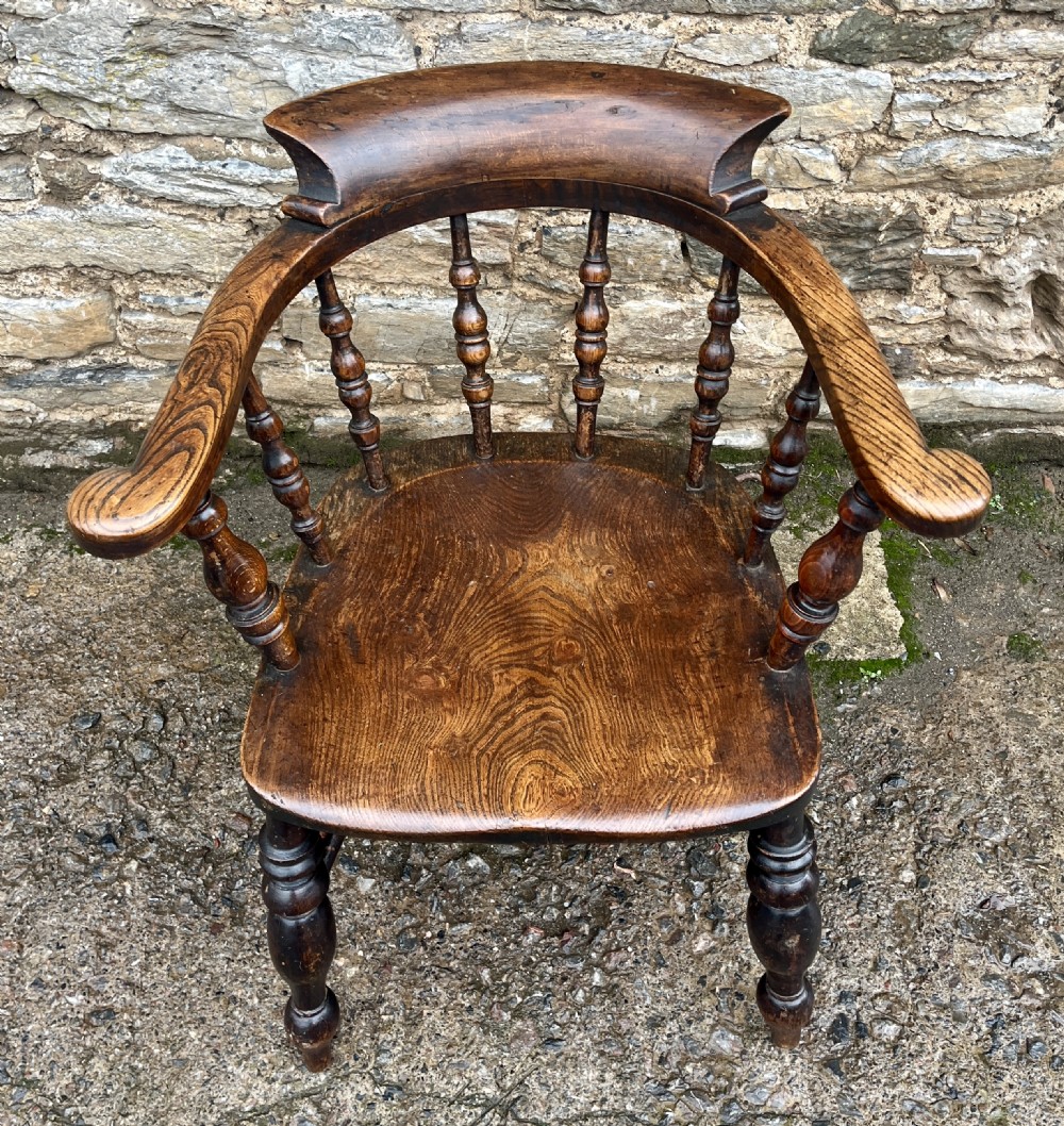 Antique Elm Captains Chair View III