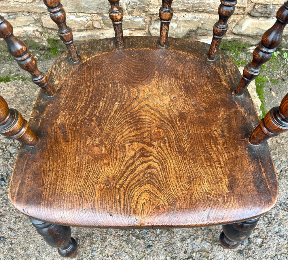 Antique Elm Captains Chair View IV