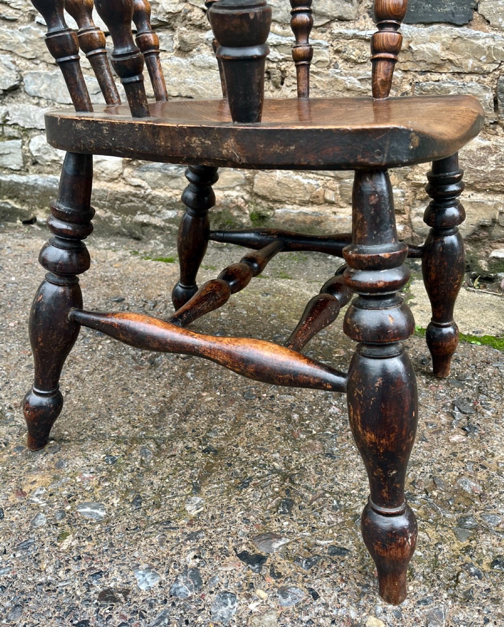 Antique Elm Captains Chair View V