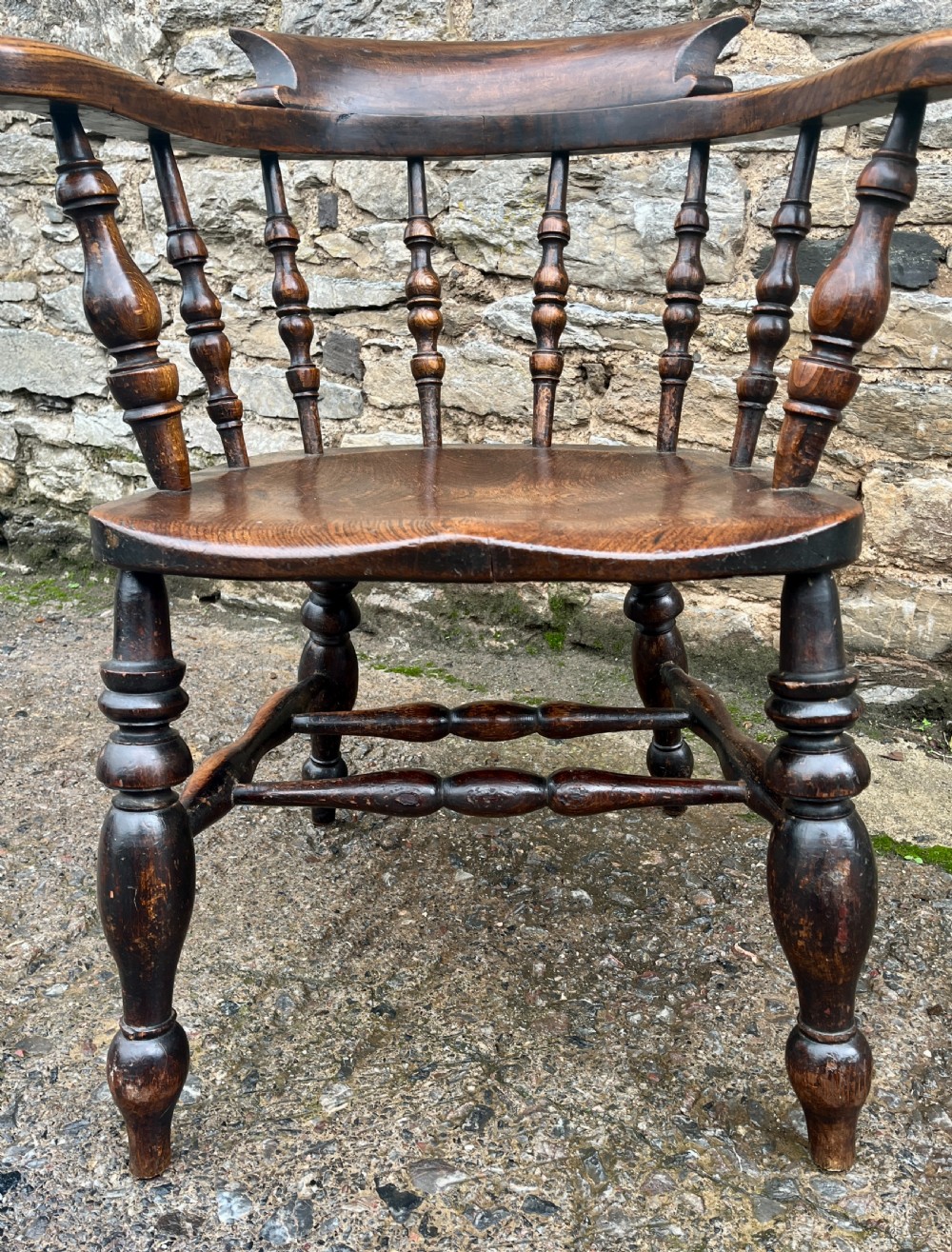 Antique Elm Captains Chair View VI