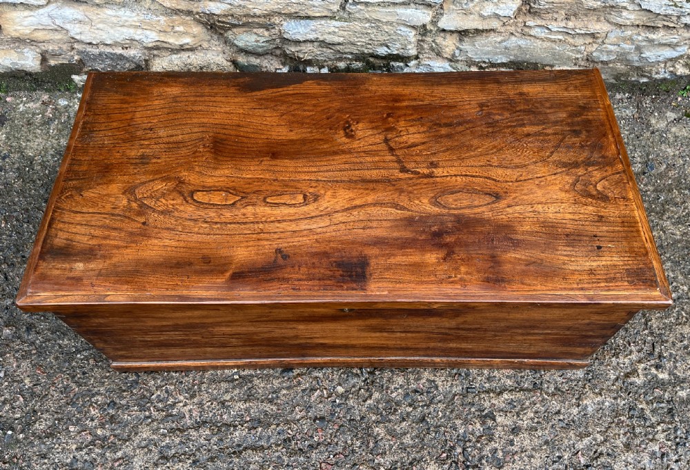 Antique Elm Blanket Box View III