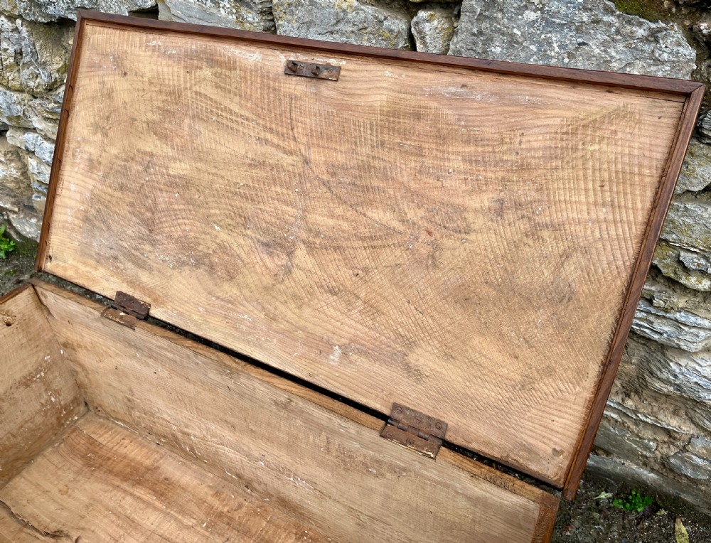 Antique Elm Blanket Box View VII