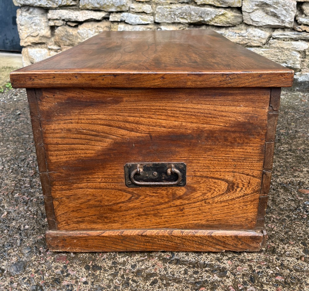 Antique Elm Blanket Box View IX