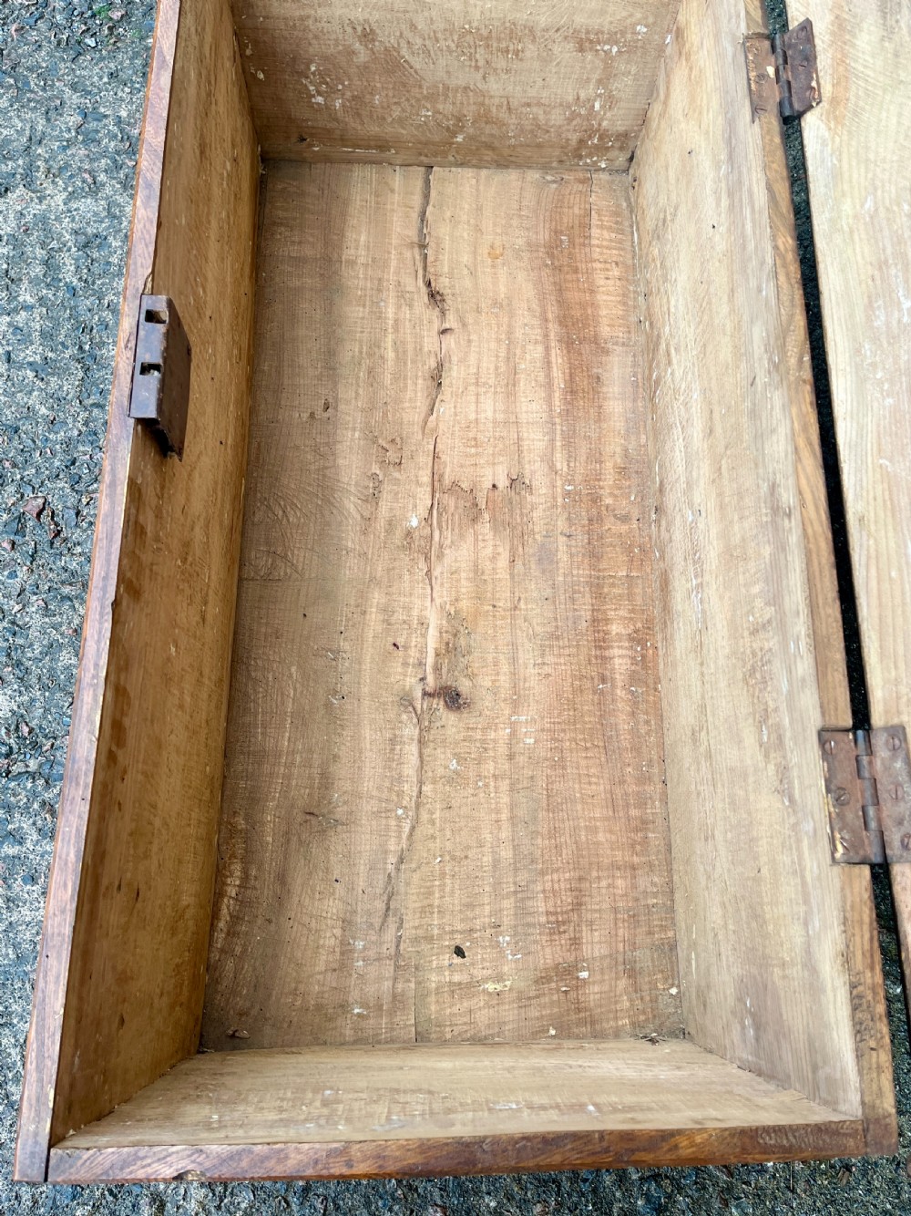 Antique Elm Blanket Box View X