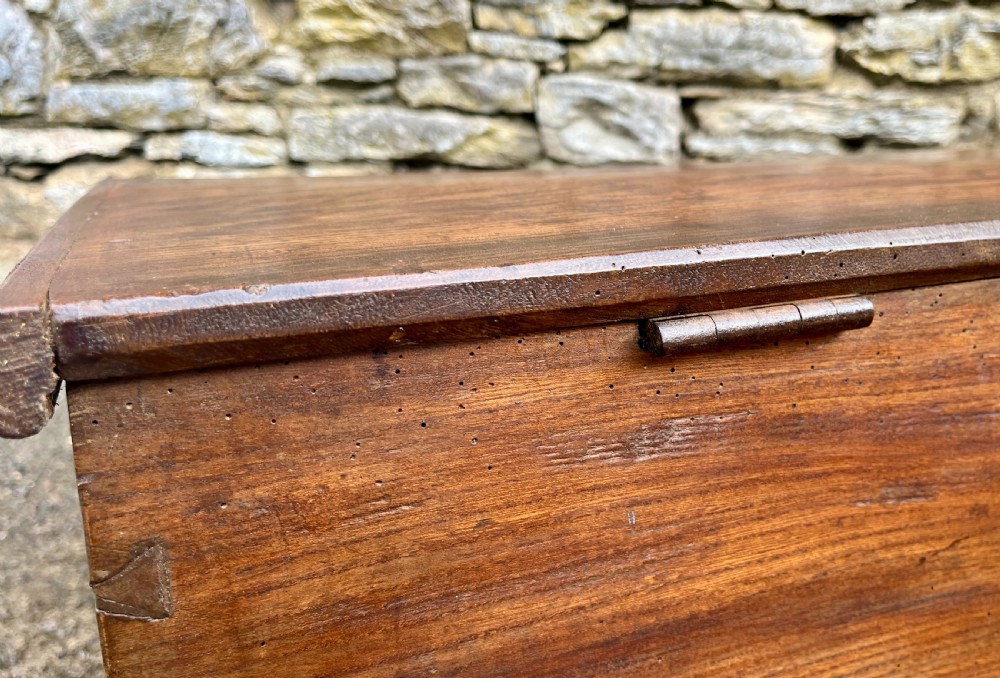 Antique Elm Blanket Box View XII